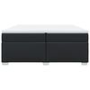 vidaXL Κρεβάτι Boxspring με Στρώμα Μαύρο 200x200 εκ. Συνθετικό Δέρμα