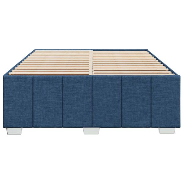 vidaXL Σκελετός Κρεβατιού Χωρίς Στρώμα Μπλε 140x190 εκ. Υφασμάτινο