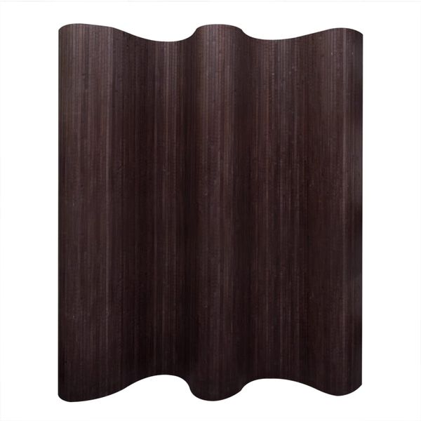vidaXL Διαχωριστικό Δωματίου Σκούρο Καφέ 250 x 165 εκ. Μπαμπού