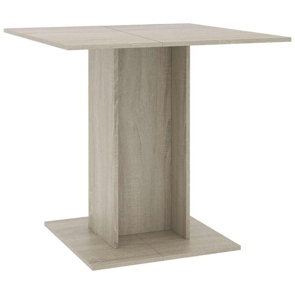 vidaXL Τραπεζαρία Sonoma Δρυς 80 x 80 x 75 εκ. από Μοριοσανίδα