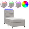 vidaXL &Kappa;&rho;&epsilon;&beta;ά&tau;&iota; Boxspring &mu;&epsilon; &Sigma;&tau;&rho;ώ&mu;&alpha; & LED &Alpha;&nu;.&Gamma;&kappa;&rho;&iota; 100x200&epsilon;&kappa;. &Upsilon;&phi;&alpha;&sigma;&mu;ά&tau;&iota;&nu;&omicron;