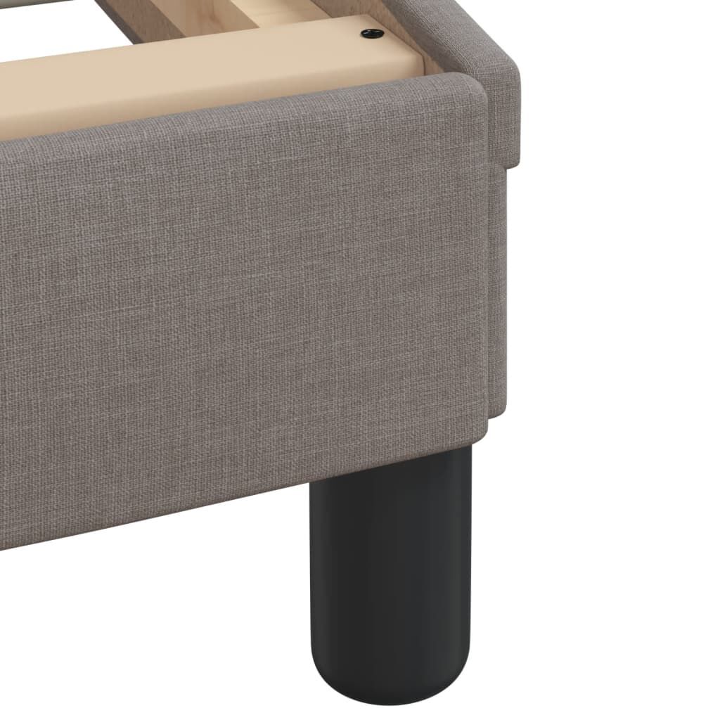 vidaXL Κρεβάτι με Στρώμα Taupe 100 x 200 εκ. Υφασμάτινο
