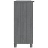 vidaXL Ντουλάπι HAMAR Σκ. Γκρι 85 x 35 x 80 εκ. από Μασίφ Ξύλο Πεύκου