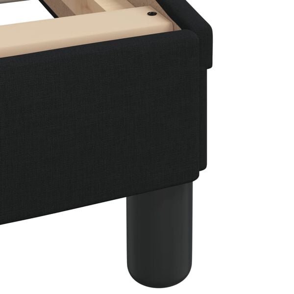 vidaXL Σκελετός Κρεβατιού Χωρίς Στρώμα Μαύρο 100x200 εκ. Υφασμάτινο