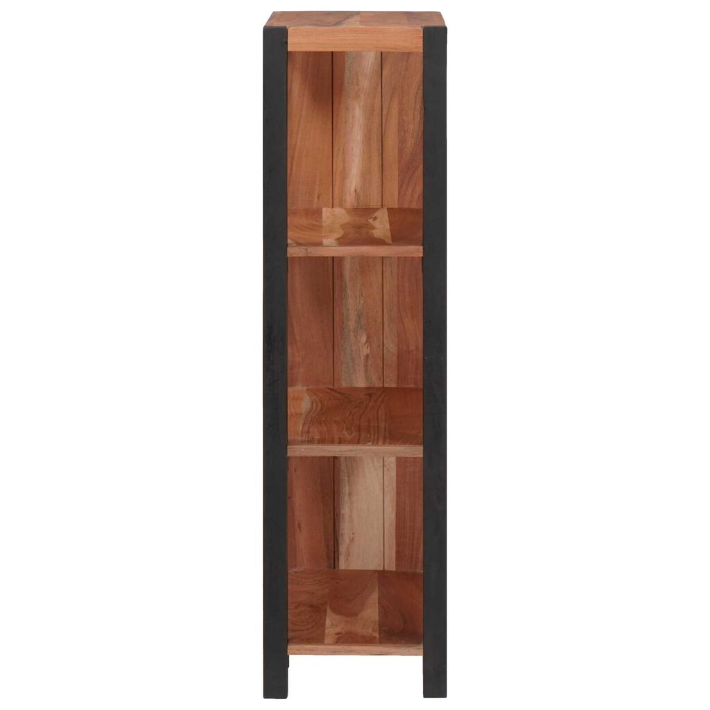 vidaXL Βιβλιοθήκη Καφέ, Μαύρο 50 x 30 x 110 εκ Στερεό Ξύλο Ακακίας