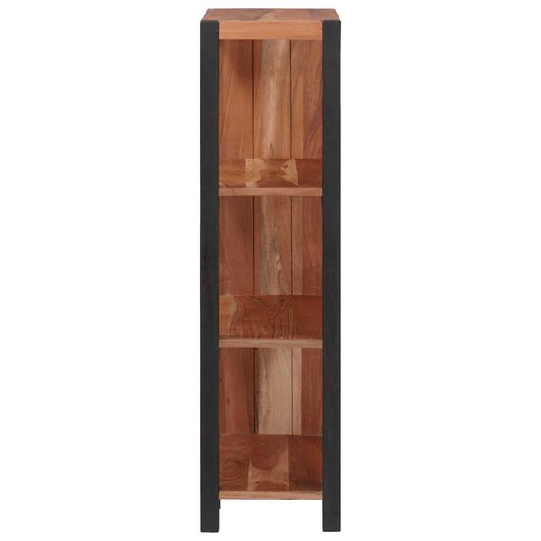 vidaXL Βιβλιοθήκη Καφέ, Μαύρο 50 x 30 x 110 εκ Στερεό Ξύλο Ακακίας