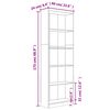 vidaXL Βιβλιοθήκη με 5 Ράφια Καφέ Δρυς 60x24x175 εκ. Επεξεργ. Ξύλο