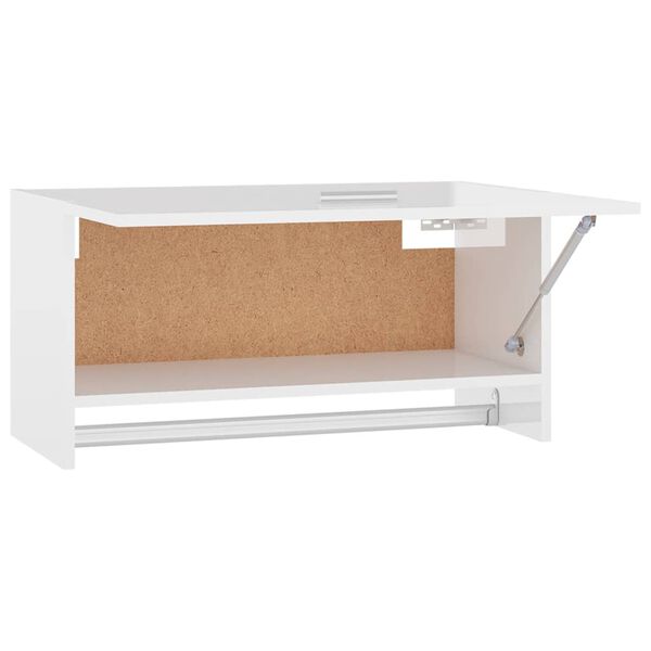 vidaXL Ντουλάπα Γυαλιστερό Λευκό 70 x 32,5 x 35 εκ. από Επεξ. Ξύλο