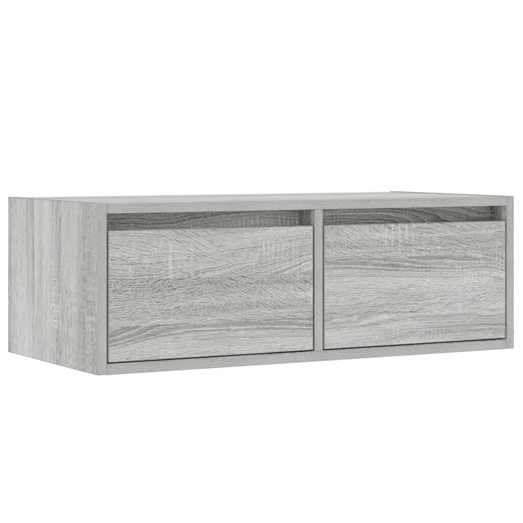 vidaXL Έπιπλο Τηλεόρασης με LED Γκρι Sonoma 75x35,5x25 εκ.