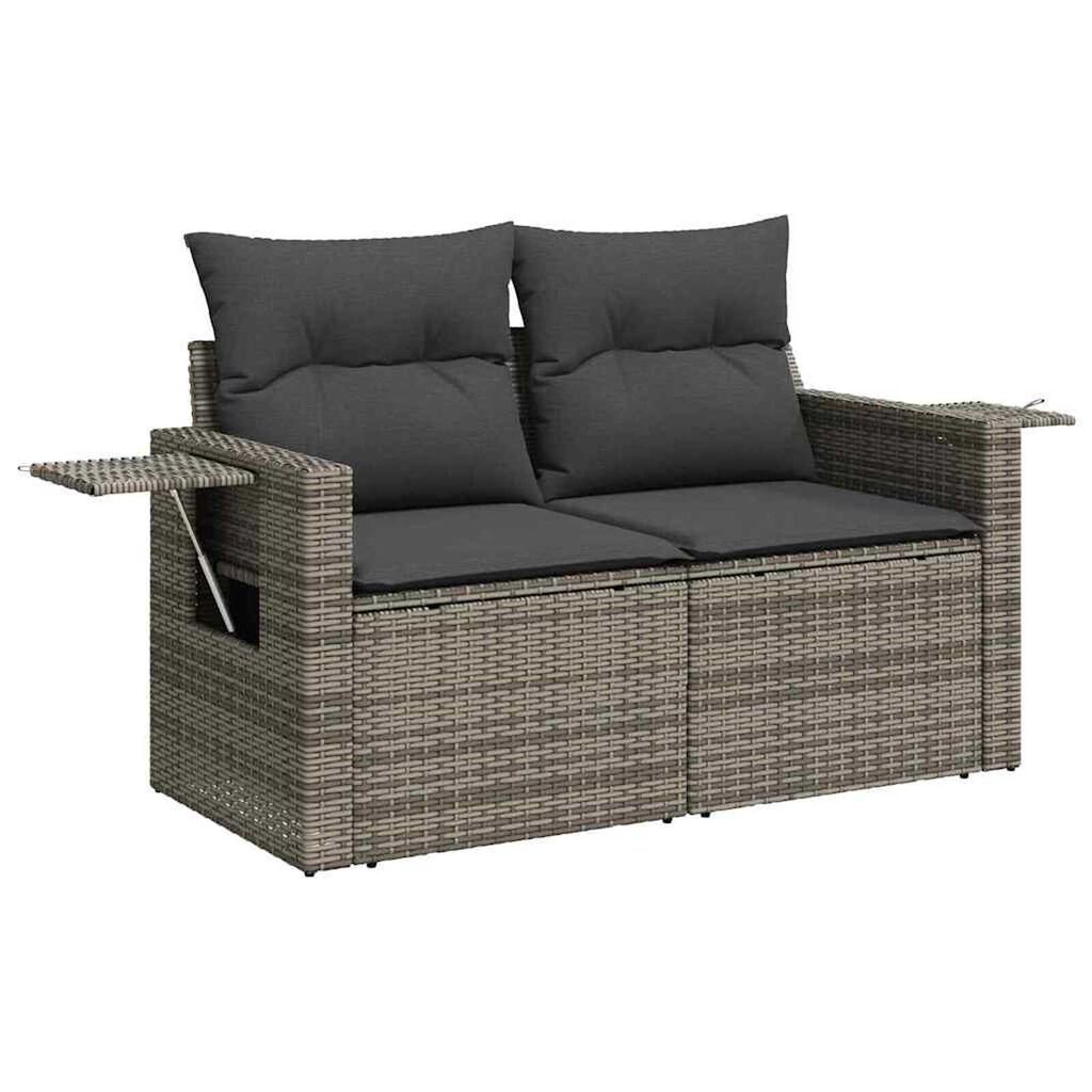 vidaXL Σετ Καναπέ Κήπου 12 pcs Γκρι συνθετικό ρατάν