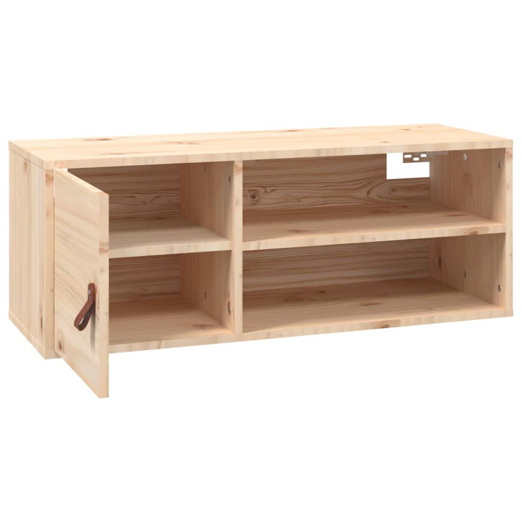 vidaXL Ντουλάπι Τοίχου 80 x 30 x 30 εκ. από Μασίφ Ξύλο Πεύκου