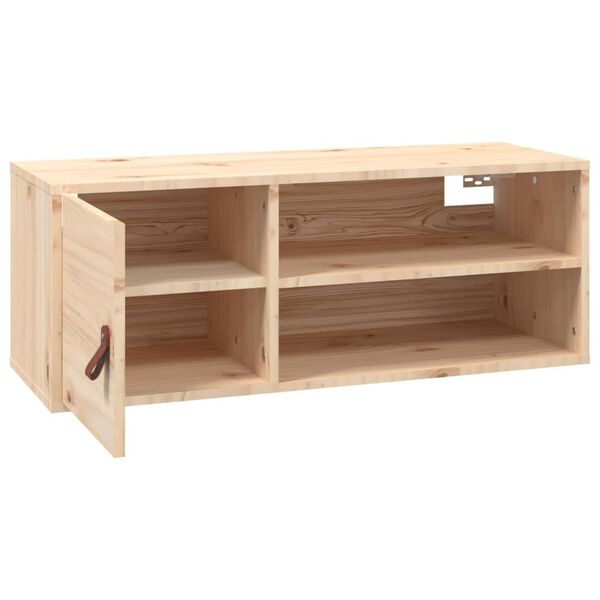 vidaXL Ντουλάπι Τοίχου 80 x 30 x 30 εκ. από Μασίφ Ξύλο Πεύκου