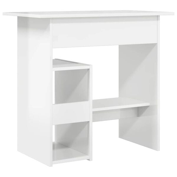 vidaXL Γραφείο Γυαλιστερό Λευκό 80 x 45 x 74 εκ. από Επεξ. Ξύλο