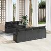 vidaXL Σετ Καναπέ Κήπου με αποθήκευση 8 pcs Μαύρο Πολυ ράταν