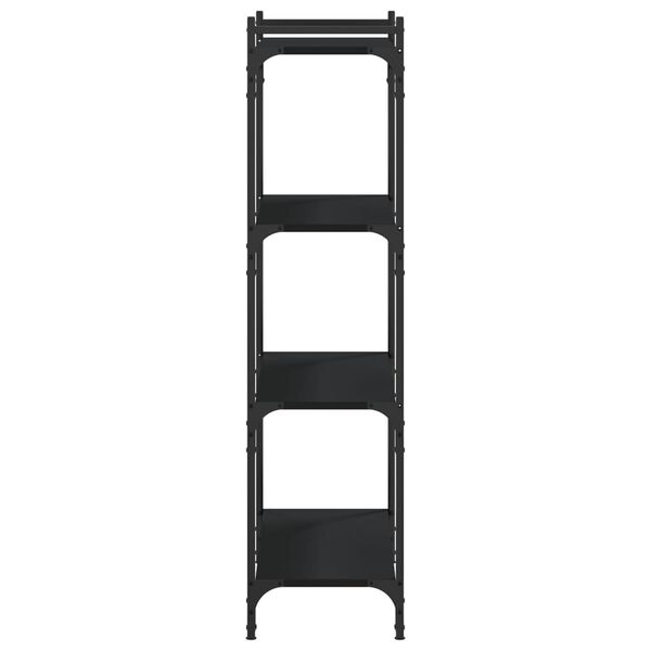 vidaXL Βιβλιοθήκη 4 Επιπέδων Μαύρη 80x30x120 εκ. Επεξεργασμένο Ξύλο