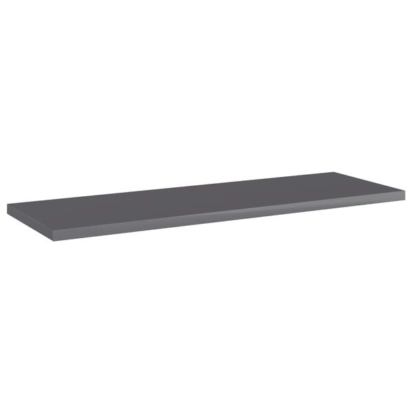 vidaXL Ράφια Βιβλιοθήκης 4 τεμ. Γυαλ. Γκρι 60x20x1,5 εκ. Μοριοσανίδα