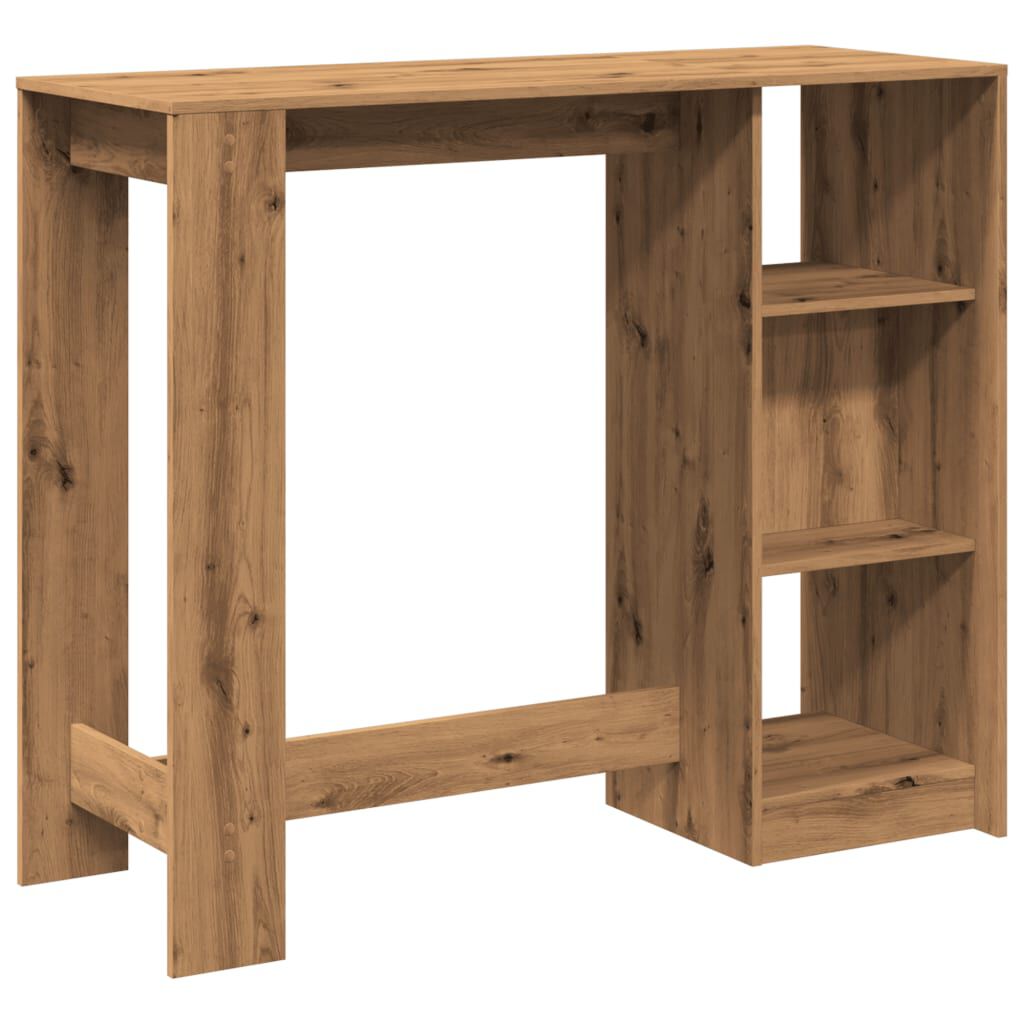 vidaXL Τραπέζι Κονσόλα με Ράφι Καφέ Δρυς 124x46x103,5εκ. Επεξεργ. Ξύλο