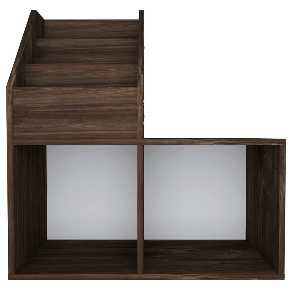 vidaXL Παιδική Ραφιέρα Περιοδ. Καπνιστή Δρυς 71x30x78,5εκ Επεξ. Ξύλο