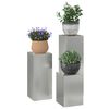vidaXL Στήριξη φυτών 3 pcs Ασημί 24 x 24 x 75 εκ.