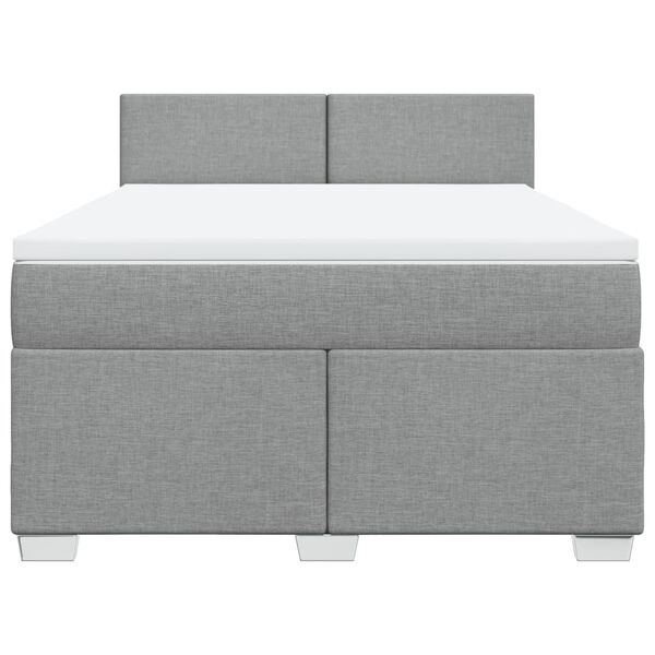 vidaXL Κρεβάτι Boxspring με Στρώμα Αν. Πράσινο 160x200εκ Υφασμάτινο