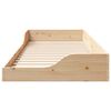 vidaXL Κρεβάτι δαπέδου Καφέ 80 x 220 cm Μασίφ ξύλο πεύκου