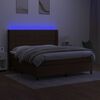 vidaXL &Kappa;&rho;&epsilon;&beta;ά&tau;&iota; Boxspring &mu;&epsilon; &Sigma;&tau;&rho;ώ&mu;&alpha; & LED &Sigma;&kappa;.&Kappa;&alpha;&phi;έ 180x200&epsilon;&kappa;. &Upsilon;&phi;&alpha;&sigma;&mu;ά&tau;&iota;&nu;&omicron;