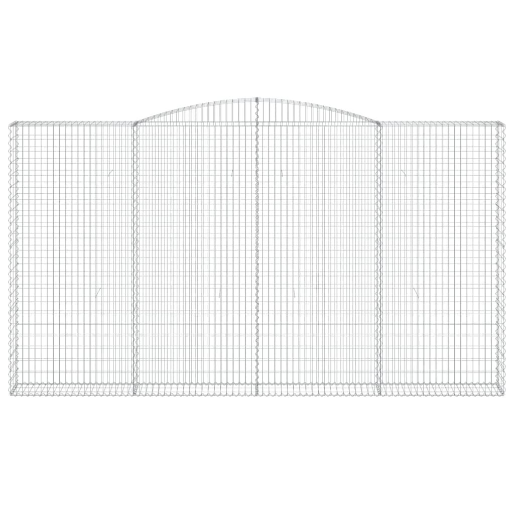 vidaXL Συρματοκιβώτια Τοξωτά 6 τεμ. 400x30x220/240 εκ. Γαλβαν. Ατσάλι