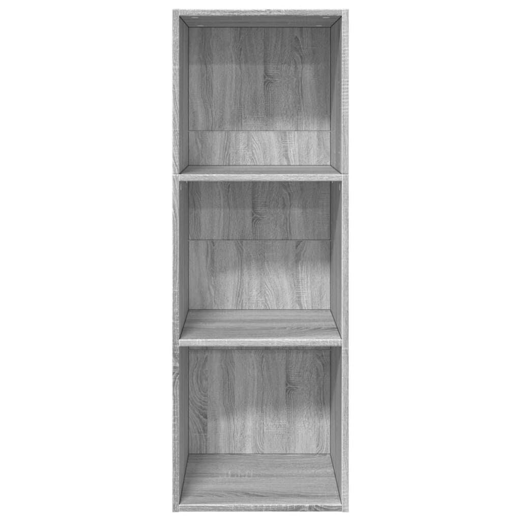 vidaXL Βιβλιοθήκη Γκρι Sonoma 40x30x114 εκ. από Επεξεργασμένο Ξύλο