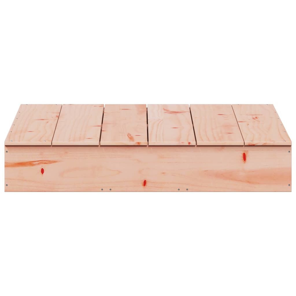 vidaXL Αμμοδόχος με Κάλυμμα 111x111x19,5 εκ. Μασίφ Ξύλο Ψευδοτσούγκας