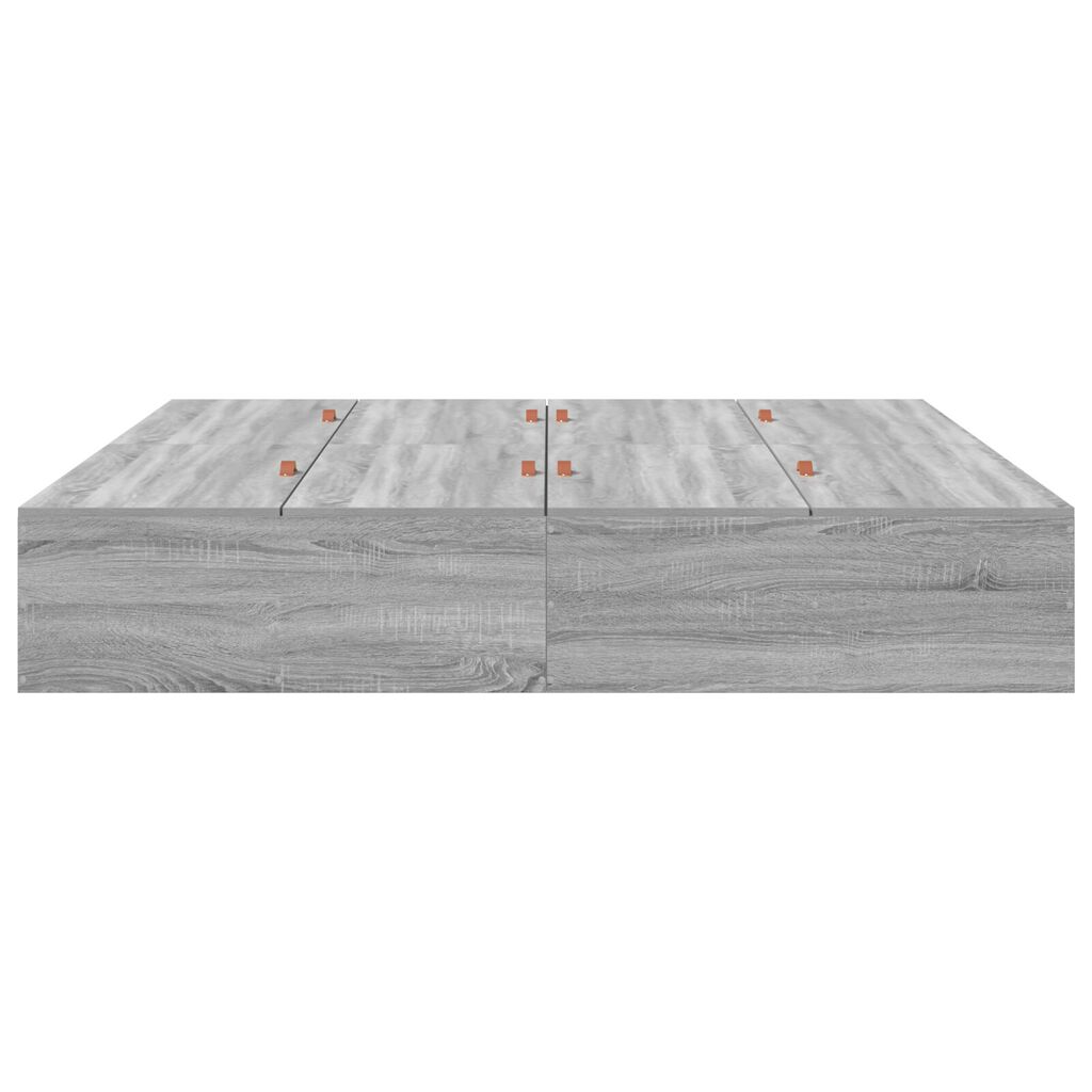 κρεβάτι αποθήκευσης vidaXL Γκρι Sonoma 200x200 εκ