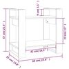 vidaXL Βιβλιοθήκη/Διαχωριστικό Χώρου 60x35x57 εκ. Μασίφ Ξύλο Πεύκου