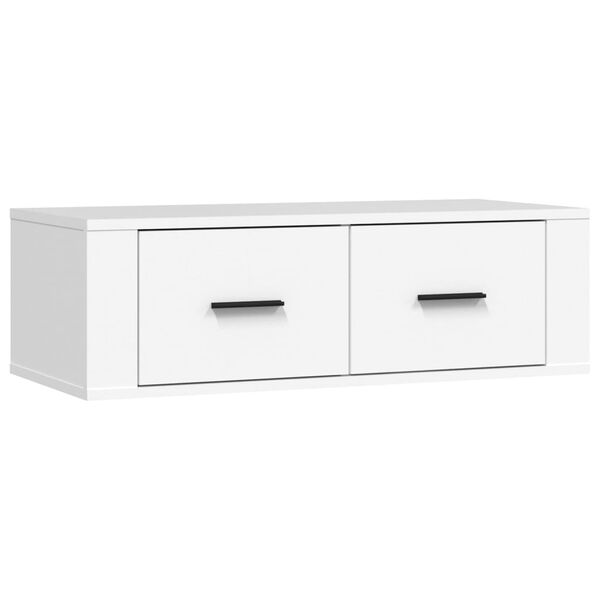 vidaXL Έπιπλο Τηλεόρασης Κρεμαστό Λευκό 80x36x25 εκ. Επεξεργ. Ξύλο