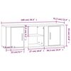vidaXL Έπιπλο Τηλεόρασης Γκρι Sonoma 100x31,5x35 εκ. από Επεξεργ. Ξύλο