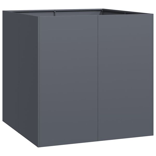 vidaXL Ζαρντινιέρα Ανθρακί 80x80x80 εκ. από Χάλυβα