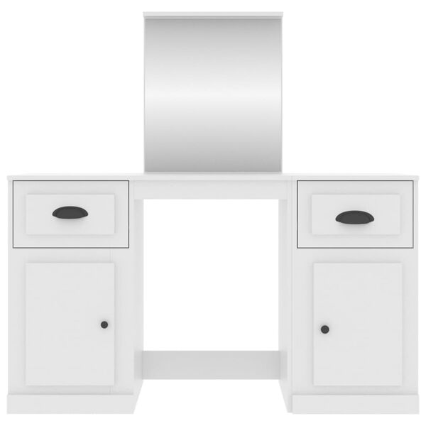 vidaXL Μπουντουάρ με Καθρέφτη Λευκό 130 x 50 x 132,5 εκ.