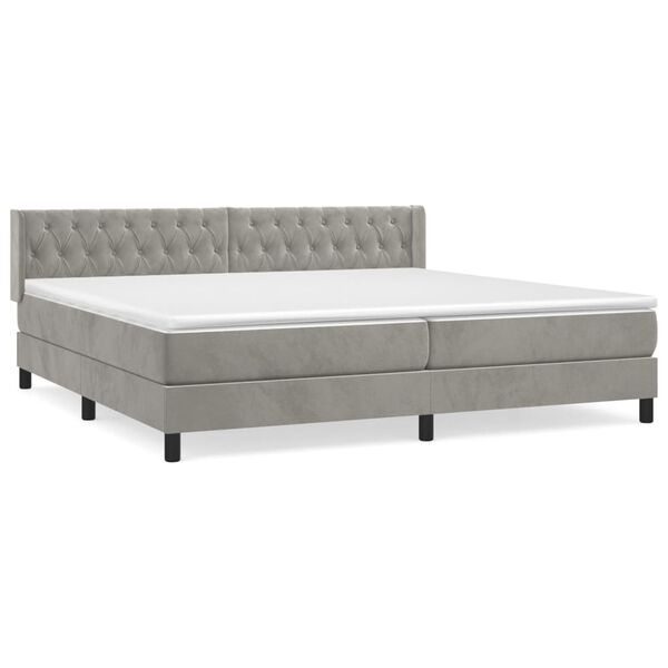 vidaXL &Kappa;&rho;&epsilon;&beta;ά&tau;&iota; Boxspring &mu;&epsilon; &Sigma;&tau;&rho;ώ&mu;&alpha; &Alpha;&nu;&omicron;&iota;&chi;&tau;ό &Gamma;&kappa;&rho;&iota; 200x200 &epsilon;&kappa;. &Beta;&epsilon;&lambda;&omicron;ύ&delta;&iota;&nu;&omicron;
