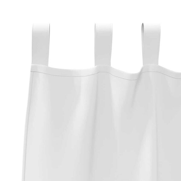 vidaXL Κουρτίνες με κουρτίνες 2 pcs Καθαρό Λευκό Πολυεστέρας
