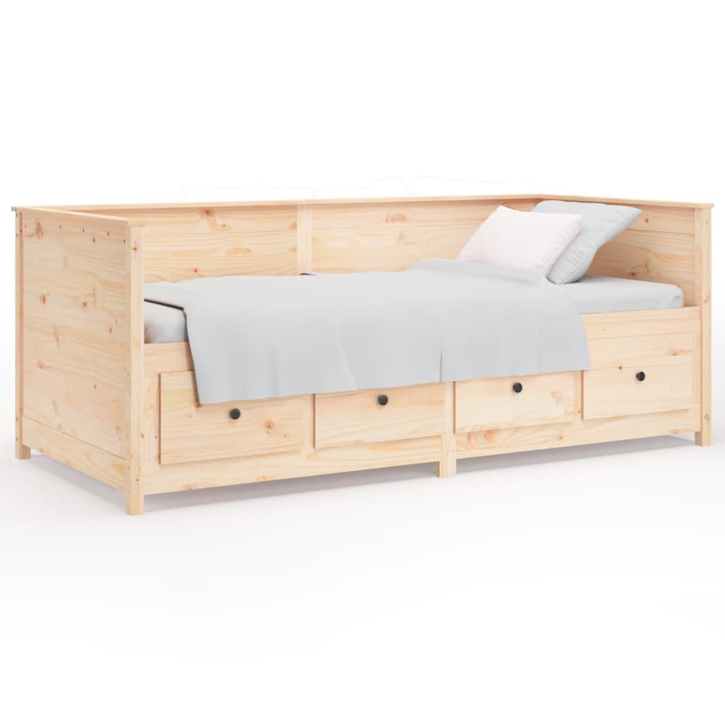 vidaXL Κρεβάτι ημέρας χωρίς στρώμα 75x190 cm Στερεό ξύλο πεύκο