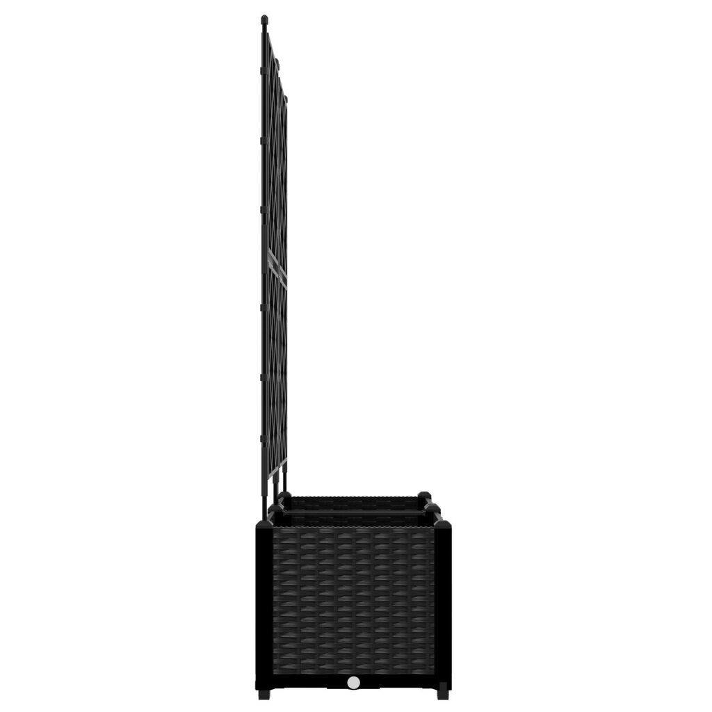 vidaXL Γλάστρα Κήπου με Πλέγμα 2 τεμ Μαύρη 80x40x143 εκ.