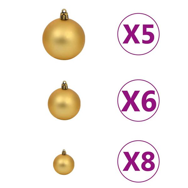 vidaXL Χριστουγ. Δέντρο Έλατο Nordmann LED/Μπάλες Πράσινο 180 εκ.