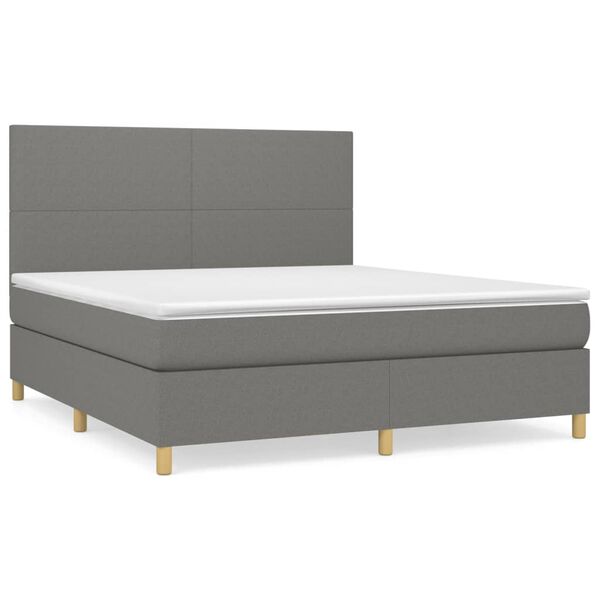 vidaXL &Kappa;&rho;&epsilon;&beta;ά&tau;&iota; Boxspring &mu;&epsilon; &Sigma;&tau;&rho;ώ&mu;&alpha; &Sigma;&kappa;&omicron;ύ&rho;&omicron; &Gamma;&kappa;&rho;&iota; 160x200 &epsilon;&kappa; &Upsilon;&phi;&alpha;&sigma;&mu;ά&tau;&iota;&nu;&omicron;