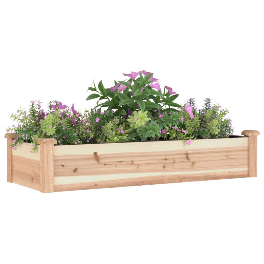 vidaXL Ζαρντινιέρα Υπερυψ. με Επένδυση 120x45x25 εκ. Μασίφ Ξύλο Ελάτης