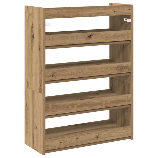 Ράφι παπουτσιών vidaXL Artisan Oak 60x25x81 cm Κατασκευασμένο ξύλο