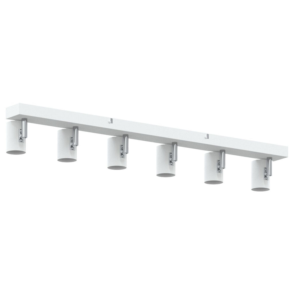 vidaXL Προβολέας οροφής 6 Way Adjustable Λευκό E27