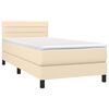vidaXL &Kappa;&rho;&epsilon;&beta;ά&tau;&iota; Boxspring &mu;&epsilon; &Sigma;&tau;&rho;ώ&mu;&alpha; &Kappa;&rho;&epsilon;&mu; 90x190 &epsilon;&kappa;.&Upsilon;&phi;&alpha;&sigma;&mu;ά&tau;&iota;&nu;&omicron;