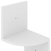 vidaXL Γωνιακή Ραφιέρα Τοίχου Λευκή 19 x 19 x 123 εκ. από Επεξ. Ξύλο