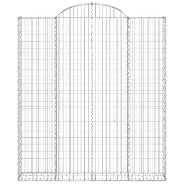 vidaXL Συρματοκιβώτια Τοξωτά 3 τεμ. 200x30x220/240 εκ. Γαλβαν. Ατσάλι