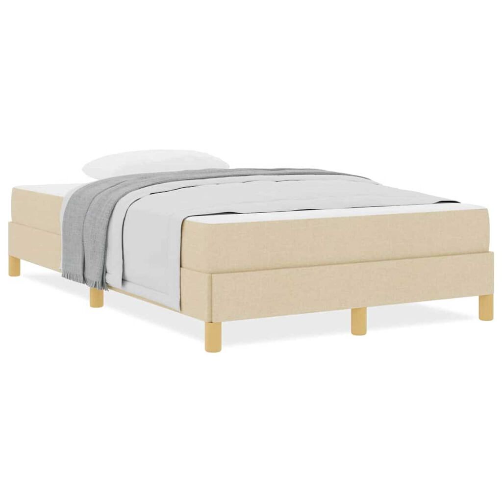 vidaXL Κρεβάτι με ελατήρια Κρέμα και Καφέ 120 x 200 cm