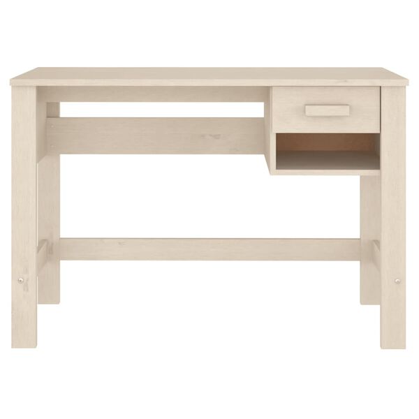 vidaXL Γραφείο HAMAR Καφέ Μελί 110 x 40 x 75 εκ. Μασίφ Ξύλο Πεύκου