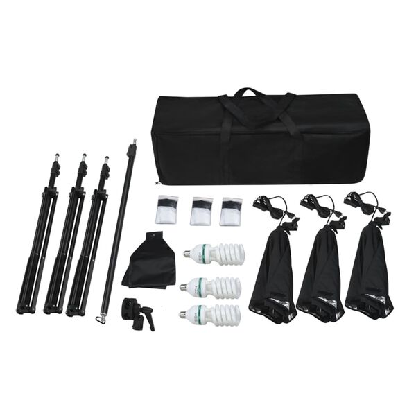 vidaXL Κιτ Φωτισμού Φωτογραφικού Στούντιο με Softbox και Φόντο